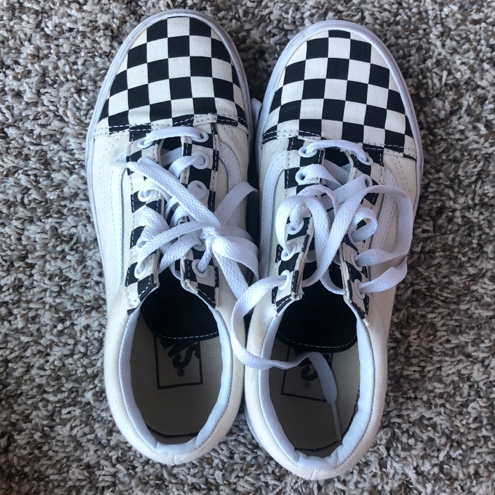 Checkerboard custom vans